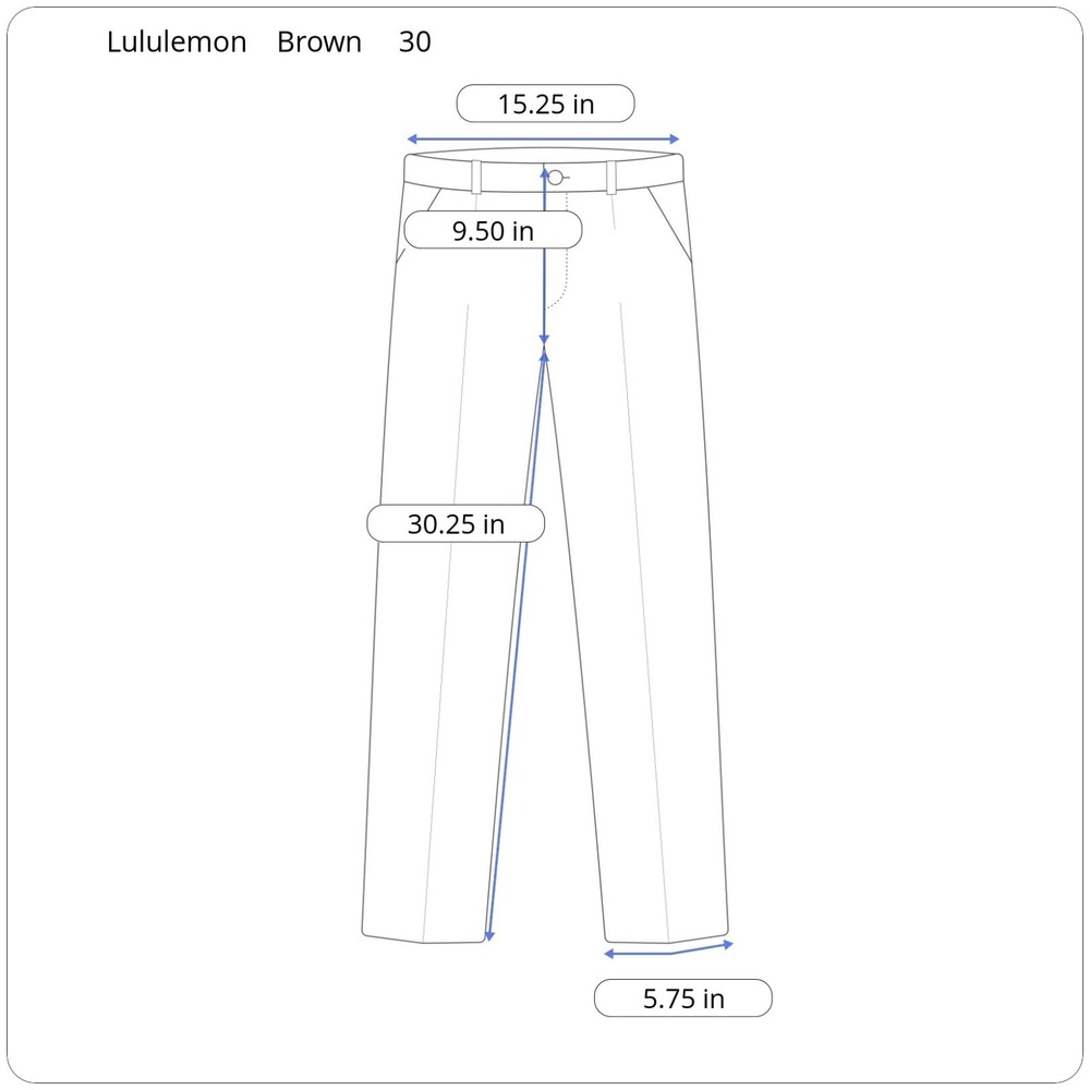 Lululemon Abc Classic Five Pocket Pants Men's 30 X 30 Tan Brown Stretch Jeans View 3